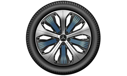 Колесный диск 8,5J×20 ET30 для Mercedes-Benz EQC 293 / GLC 253, задняя ось, черный, с алмазной проточкой, 5 спиц — фото 2