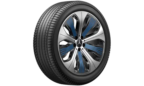 Колесный диск 8,5J×20 ET30 для Mercedes-Benz EQC 293 / GLC 253, задняя ось, черный, с алмазной проточкой, 5 спиц — фото 5