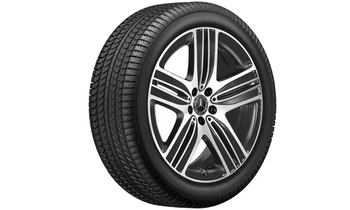 Колесный диск 8,5J×20 ET30 для Mercedes-Benz EQC 293 / GLC 253, задняя ось, черный, с алмазной проточкой, 5 спиц — фото 2
