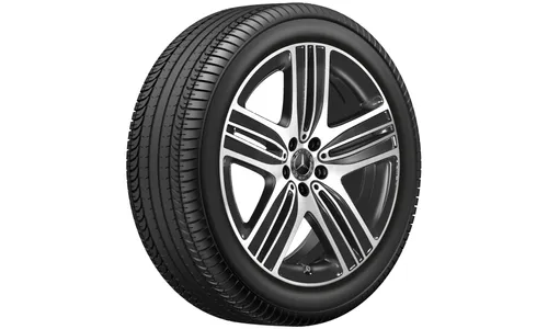 Колесный диск 8,5J×20 ET30 для Mercedes-Benz EQC 293 / GLC 253, задняя ось, черный, с алмазной проточкой, 5 спиц — фото 6