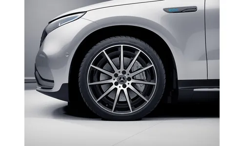 Колесный диск AMG 8,5J×20 ET30 для Mercedes-Benz EQC 293, задняя ось, черный, с алмазной проточкой, многоспицевый — фото 3