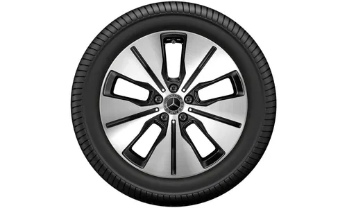 Колесный диск 7,5J×19 ET32 для Mercedes-Benz EQC 293 / GLC 253, передняя ось, черный, с алмазной проточкой, 5 спиц — фото 2