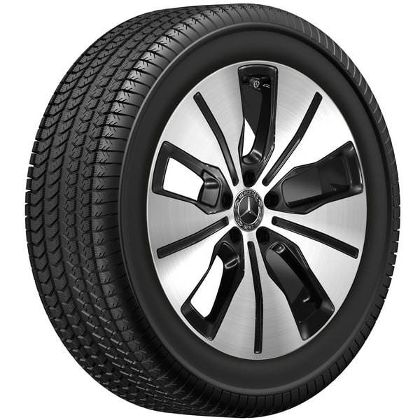 Колесный диск 7,5J×19 ET32 для Mercedes-Benz EQC 293 / GLC 253, передняя ось, черный, с алмазной проточкой, 5 спиц — фото 3