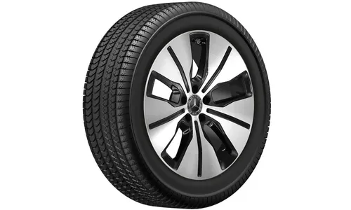 Колесный диск 7,5J×19 ET32 для Mercedes-Benz EQC 293 / GLC 253, передняя ось, черный, с алмазной проточкой, 5 спиц — фото 3