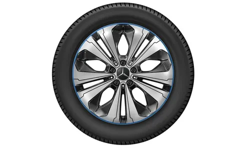 Колесный диск 7,5J×19 ET32 для Mercedes-Benz EQC 293 / GLC 253, передняя ось, черный, с алмазной проточкой — фото 1