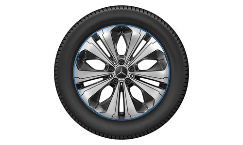 Колесный диск 7,5J×19 ET32 для Mercedes-Benz EQC 293 / GLC 253, передняя ось, черный, с алмазной проточкой — фото 2