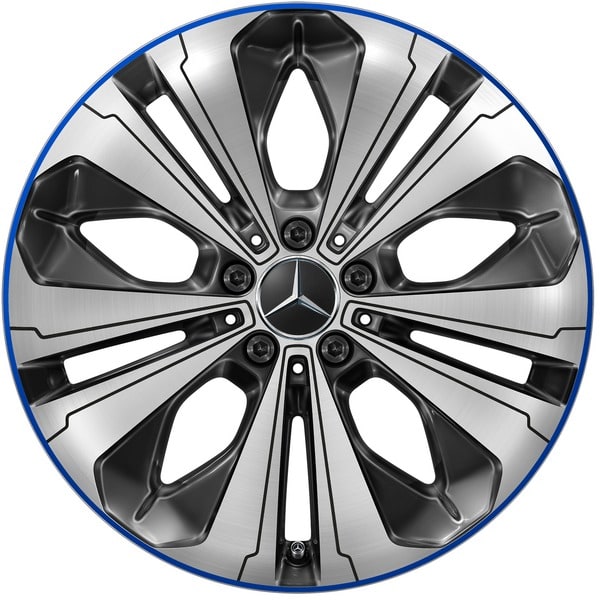 Колесный диск 7,5J×19 ET32 для Mercedes-Benz EQC 293 / GLC 253, передняя и задняя оси, черный, с алмазной проточкой — фото 1