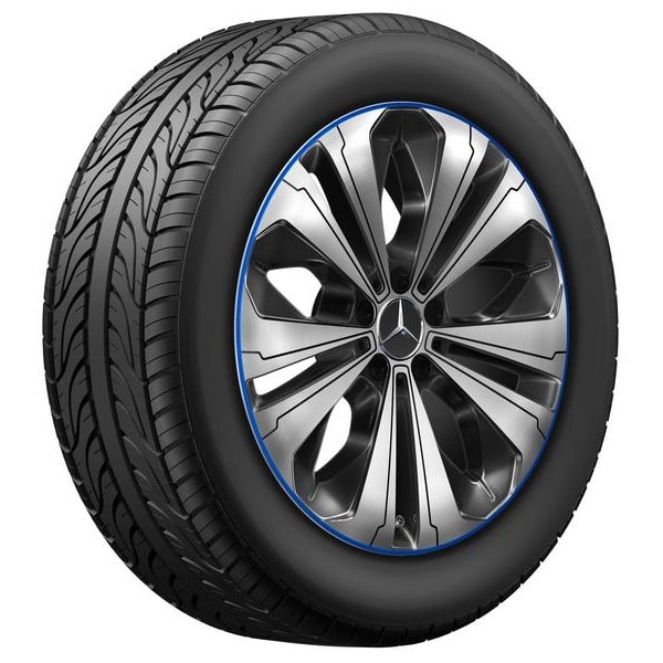 Колесный диск 7,5J×19 ET32 для Mercedes-Benz EQC 293 / GLC 253, передняя и задняя оси, черный, с алмазной проточкой — фото 2