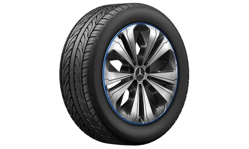 Колесный диск 7,5J×19 ET32 для Mercedes-Benz EQC 293 / GLC 253, передняя и задняя оси, черный, с алмазной проточкой — фото 2
