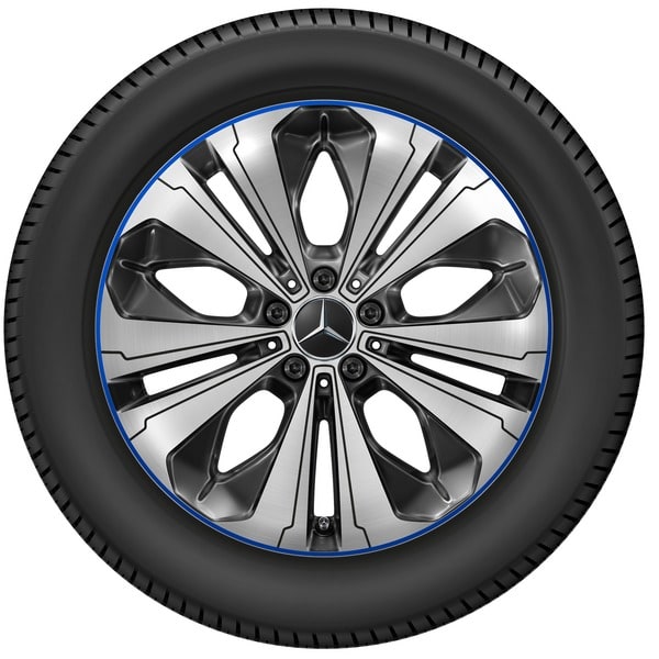 Колесный диск 7,5J×19 ET32 для Mercedes-Benz EQC 293 / GLC 253, передняя и задняя оси, черный, с алмазной проточкой — фото 3