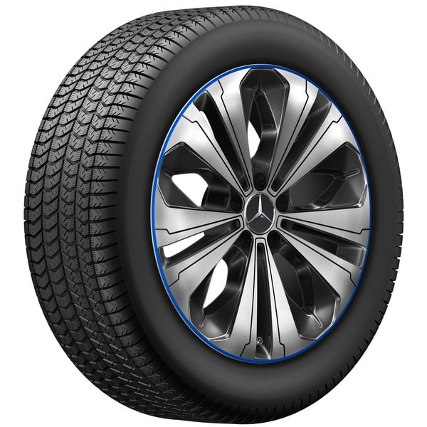 Колесный диск 7,5J×19 ET32 для Mercedes-Benz EQC 293 / GLC 253, передняя и задняя оси, черный, с алмазной проточкой — фото 4