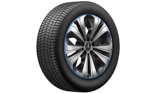 Колесный диск 7,5J×19 ET32 для Mercedes-Benz EQC 293 / GLC 253, передняя и задняя оси, черный, с алмазной проточкой — фото 4