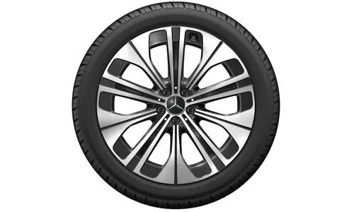 Колесный диск 9,5J×21 ET30,1 для Mercedes-Benz EQS 296, передняя и задняя оси, черный, с алмазной проточкой, многоспицевый — фото 4