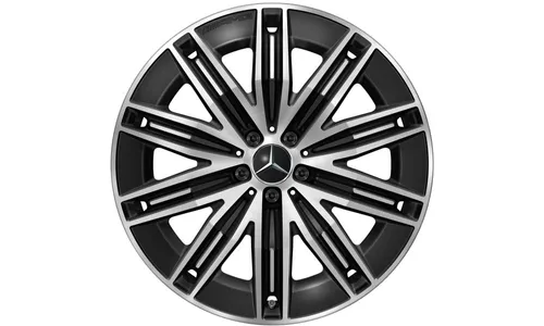Колесный диск AMG 9,5J×21 ET30,1 для Mercedes-Benz EQS 296, передняя и задняя оси, черный, с алмазной проточкой, многоспицевый — фото 1