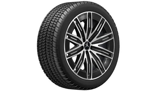 Колесный диск AMG 9,5J×21 ET30,1 для Mercedes-Benz EQS 296, передняя и задняя оси, черный, с алмазной проточкой, многоспицевый — фото 3