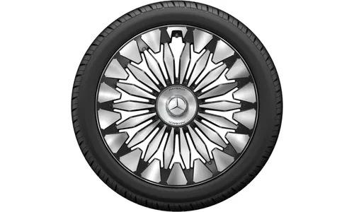 Колесный диск Maybach 9,5J×21 ET27,6 для Mercedes-Maybach Mercedes-Maybach EQS SUV (серия Z296): Passend für die aktuelle Generation ab Markteinf, передняя и задняя оси, черный, с алмазной проточкой, многоспицевый — фото 2