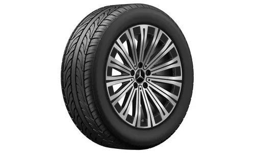 Колесный диск 8J×19 ET30,5 для Mercedes-Benz EQS 297, передняя и задняя оси, черный, с алмазной проточкой, 15 спиц — фото 2