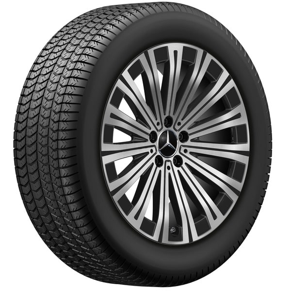 Колесный диск 8J×19 ET30,5 для Mercedes-Benz EQS 297, передняя и задняя оси, черный, с алмазной проточкой, 15 спиц — фото 4