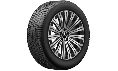 Колесный диск 8J×19 ET30,5 для Mercedes-Benz EQS 297, передняя и задняя оси, черный, с алмазной проточкой, 15 спиц — фото 4