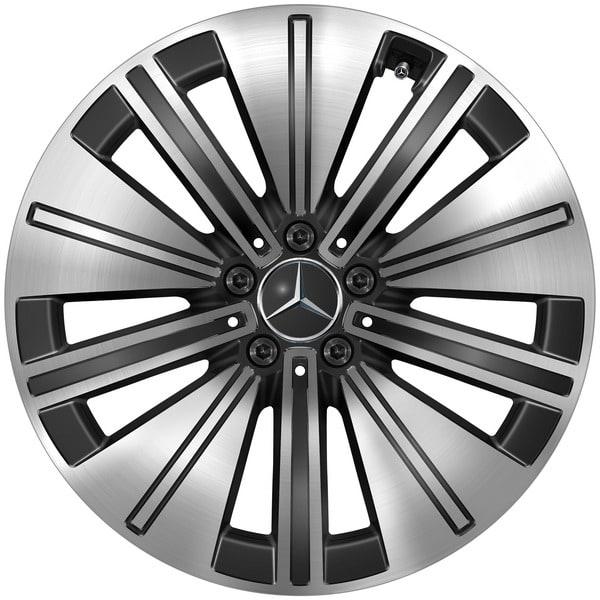 Колесный диск 8J×19 ET30,5 для Mercedes-Benz EQS 297, передняя и задняя оси, черный, с алмазной проточкой — фото 1