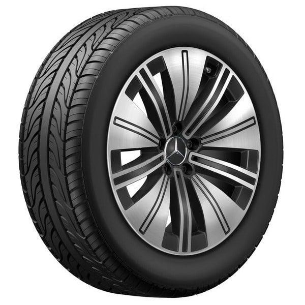 Колесный диск 8J×19 ET30,5 для Mercedes-Benz EQS 297, передняя и задняя оси, черный, с алмазной проточкой — фото 2