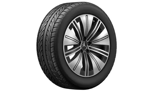 Колесный диск 8J×19 ET30,5 для Mercedes-Benz EQS 297, передняя и задняя оси, черный, с алмазной проточкой — фото 2