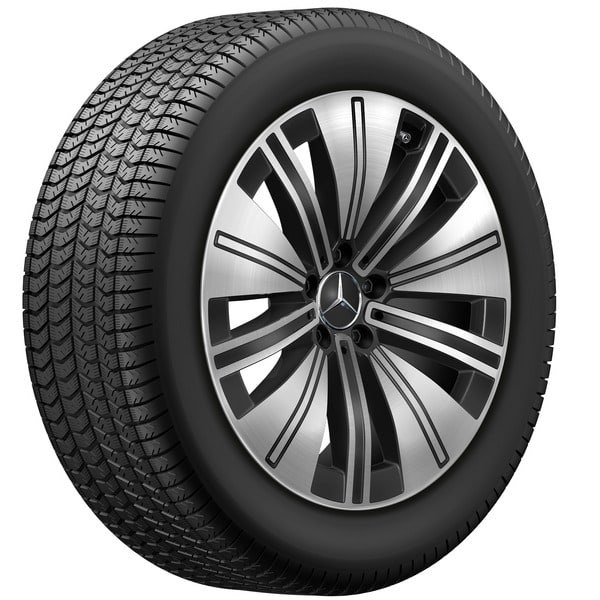 Колесный диск 8J×19 ET30,5 для Mercedes-Benz EQS 297, передняя и задняя оси, черный, с алмазной проточкой — фото 4