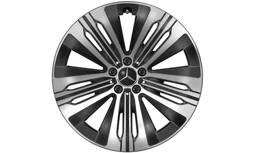 Колесный диск 8,5J×20 ET33 для Mercedes-Benz EQS 297, передняя и задняя оси, черный, с алмазной проточкой, 5 спиц — фото 1