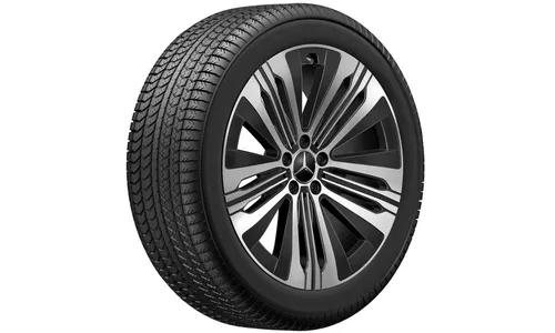 Колесный диск 8,5J×20 ET33 для Mercedes-Benz EQS 297, передняя и задняя оси, черный, с алмазной проточкой, 5 спиц — фото 4