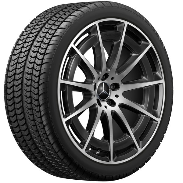 Колесный диск AMG 9,5J×21 ET41,5 для Mercedes-Benz EQS 297, передняя и задняя оси, черный, с алмазной проточкой, многоспицевый — фото 3