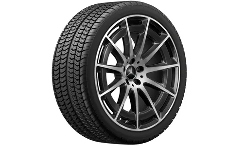 Колесный диск AMG 9,5J×21 ET41,5 для Mercedes-Benz EQS 297, передняя и задняя оси, черный, с алмазной проточкой, многоспицевый — фото 3