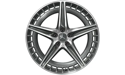 Колесный диск AMG 10J×21 ET47 для Mercedes-Benz EQS 297, передняя и задняя оси, серый Tantal, 5 двойных спиц — фото 1