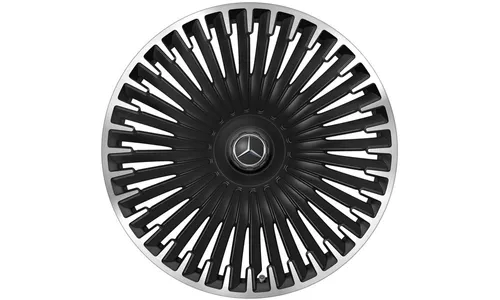 Колесный диск AMG 10J×22 ET47 для Mercedes-Benz EQS 297, передняя и задняя оси, черный, с алмазной проточкой — фото 1