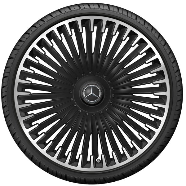 Колесный диск AMG 10J×22 ET47 для Mercedes-Benz EQS 297, передняя и задняя оси, черный, с алмазной проточкой — фото 3