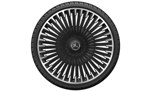 Колесный диск AMG 10J×22 ET47 для Mercedes-Benz EQS 297, передняя и задняя оси, черный, с алмазной проточкой — фото 3