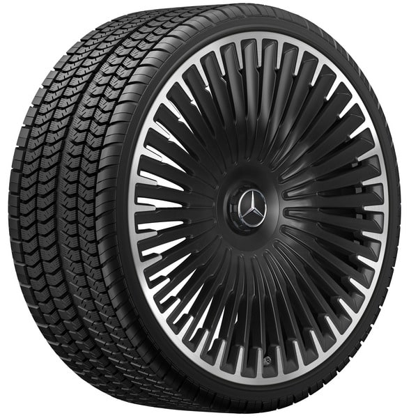 Колесный диск AMG 10J×22 ET47 для Mercedes-Benz EQS 297, передняя и задняя оси, черный, с алмазной проточкой — фото 4