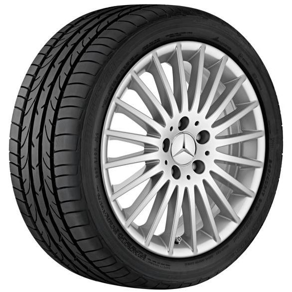 Колесный диск 7J×17 ET51 для Mercedes-Benz EQV 447 / V-Class 447, передняя и задняя оси, серебристый Vanadium Silver — фото 1