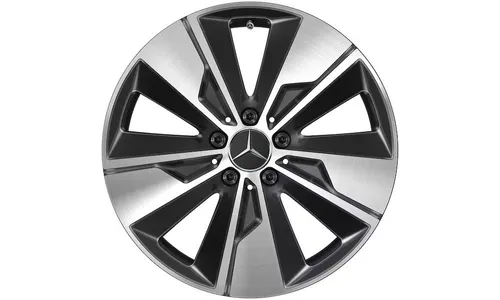 Колесный диск 7,5J×18 ET52 для Mercedes-Benz V-Class 447, передняя и задняя оси, черный, с алмазной проточкой, 5 спиц — фото 1