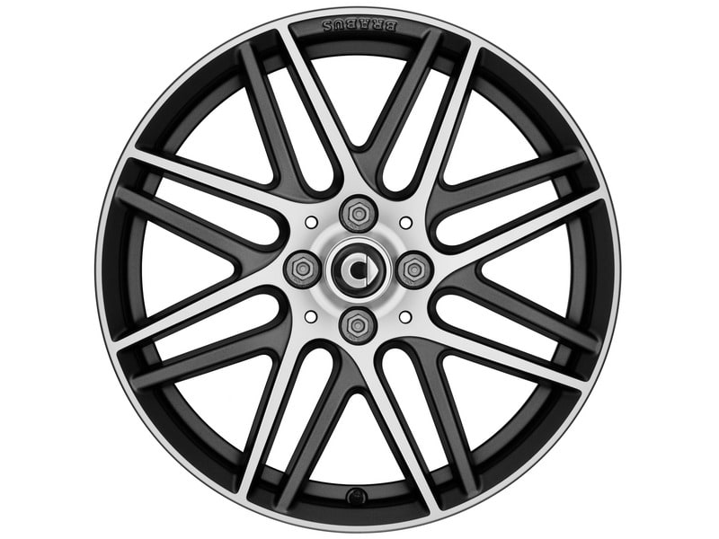 Колесный диск BRABUS Monoblock IX 6J×17 ET39 для smart 453, передняя ось, серый, с алмазной проточкой — фото 2