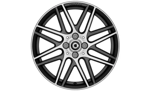 Колесный диск BRABUS Monoblock IX 6J×17 ET39 для smart 453, передняя ось, серый, с алмазной проточкой — фото 2