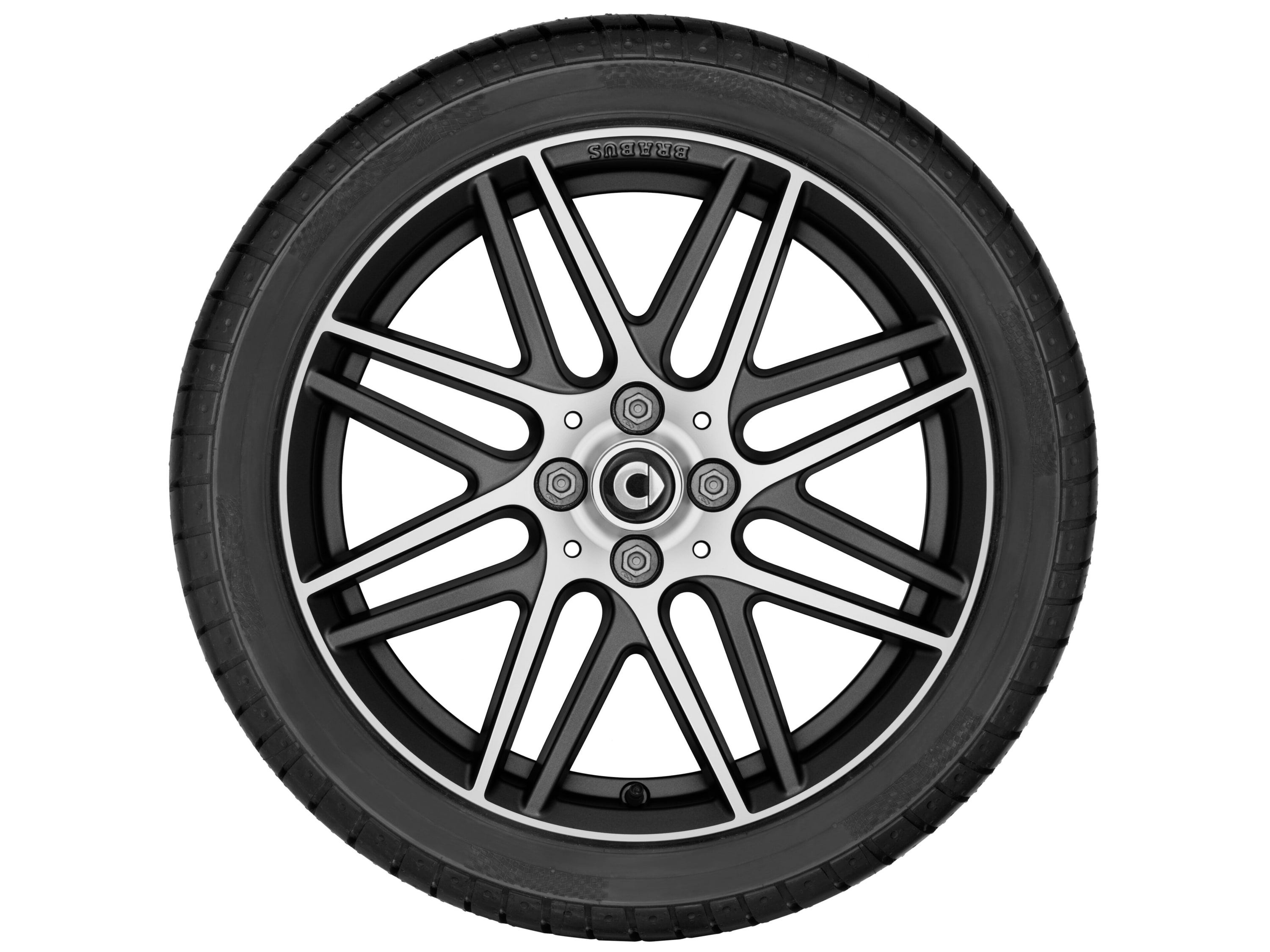 Колесный диск BRABUS Monoblock IX 6J×17 ET39 для smart 453, передняя ось, серый, с алмазной проточкой — фото 3