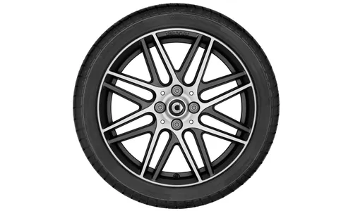Колесный диск BRABUS Monoblock IX 6J×17 ET39 для smart 453, передняя ось, серый, с алмазной проточкой — фото 3