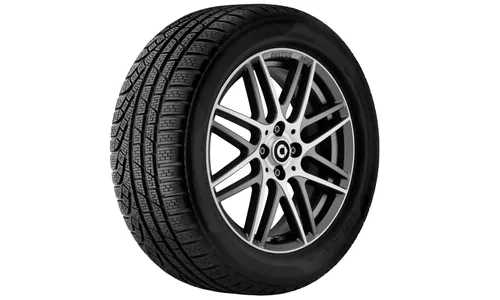 Колесный диск BRABUS Monoblock IX 6J×17 ET39 для smart 453, передняя ось, серый, с алмазной проточкой — фото 4