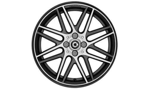 Колесный диск BRABUS Monoblock IX 7J×17 ET43 для smart 453, задняя ось, серый, с алмазной проточкой — фото 1