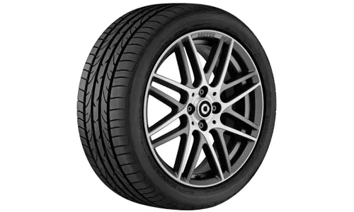 Колесный диск BRABUS Monoblock IX 7J×17 ET43 для smart 453, задняя ось, серый, с алмазной проточкой — фото 2