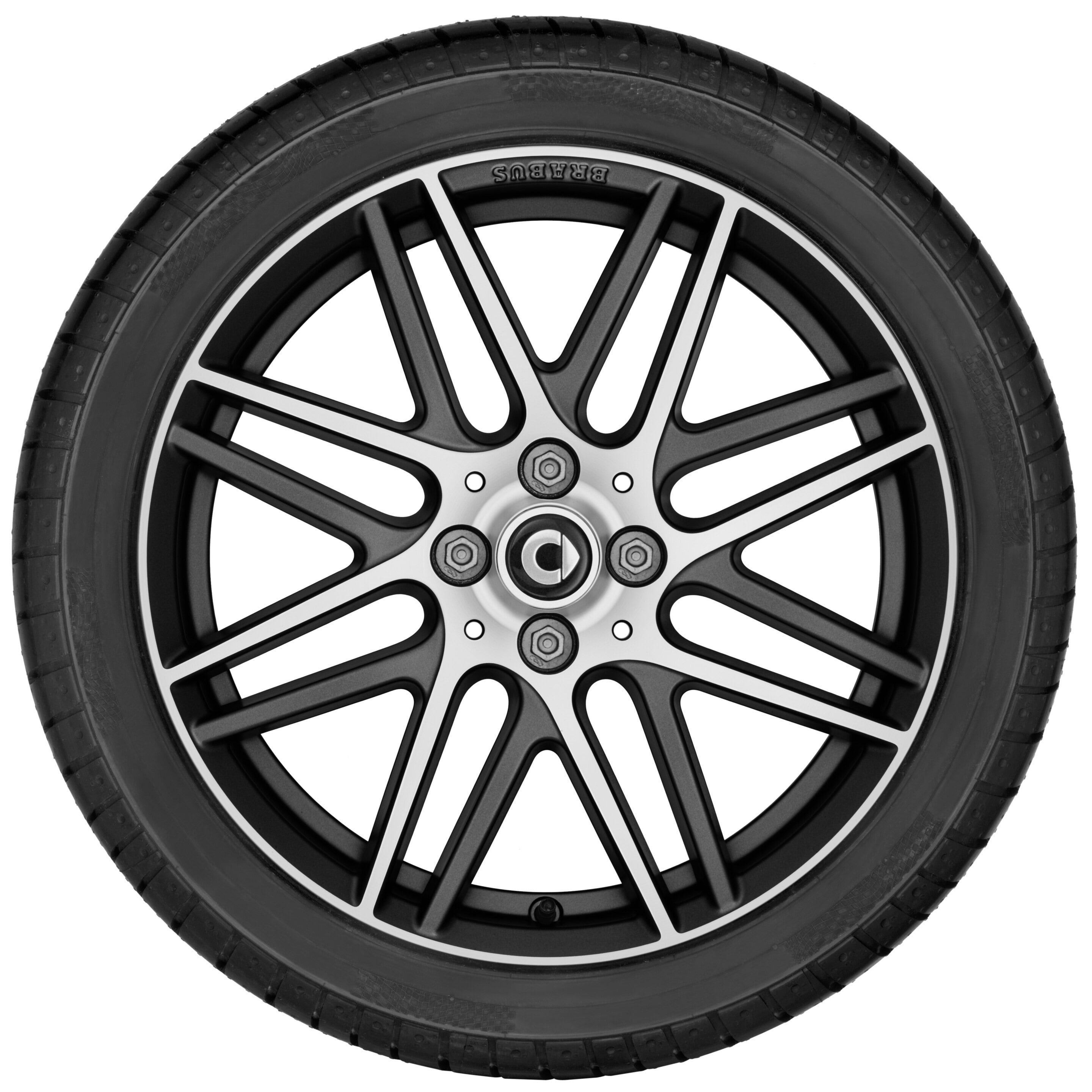 Колесный диск BRABUS Monoblock IX 7J×17 ET43 для smart 453, задняя ось, серый, с алмазной проточкой — фото 3
