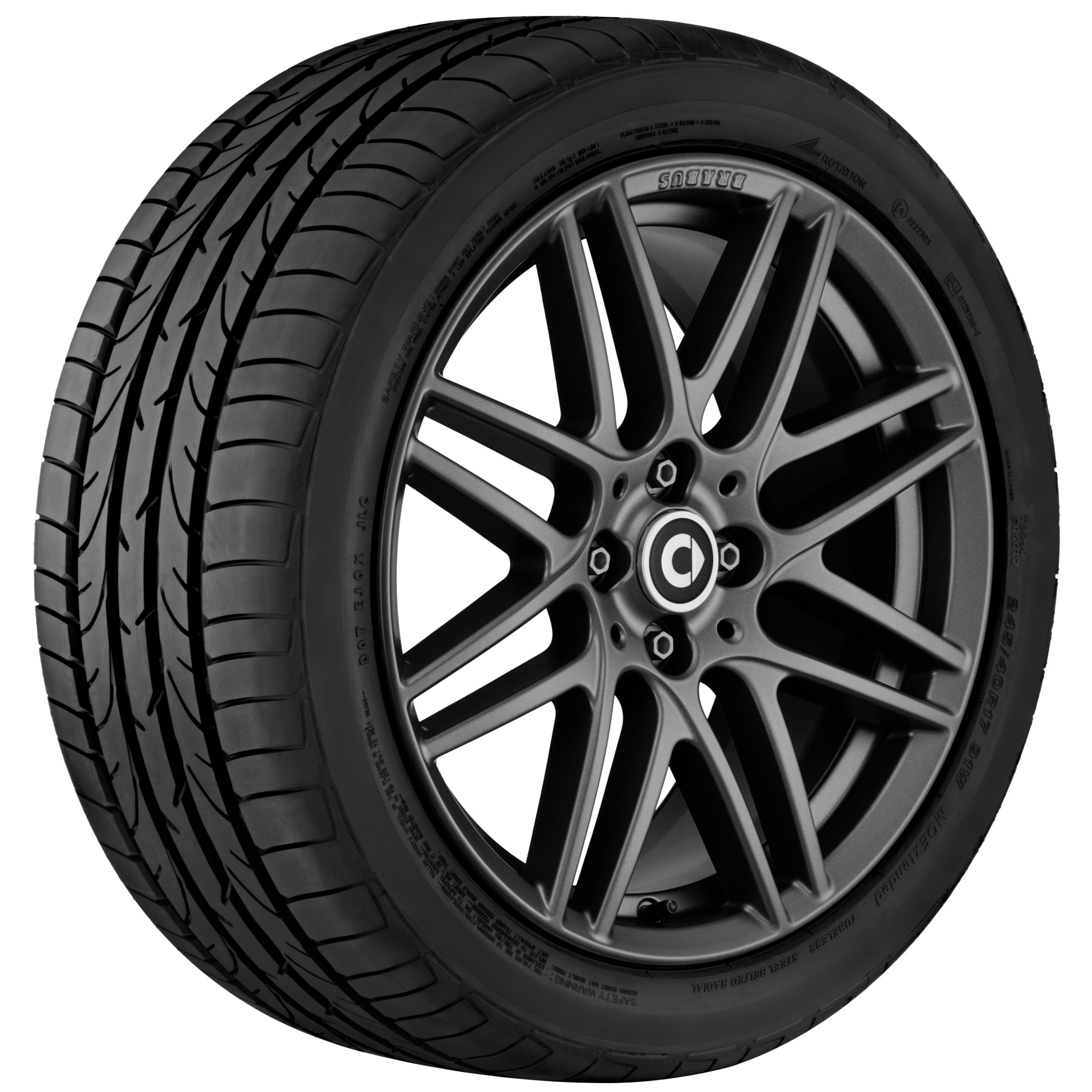 Колесный диск BRABUS Monoblock IX 7J×17 ET43 для smart 453, задняя ось, серый, матовый — фото 2