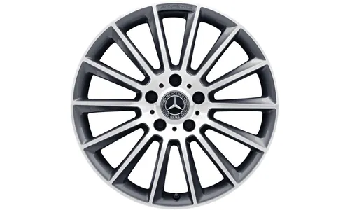 Колесный диск AMG 8,5J×20 ET32 для Mercedes-Benz G-Class 463, передняя и задняя оси, титаново-серый, с алмазной проточкой, многоспицевый — фото 1