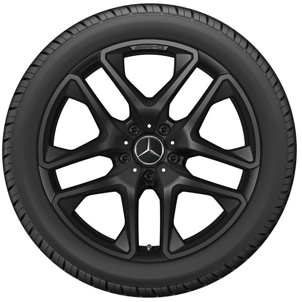 Колесный диск AMG 10J×21 ET33 для Mercedes-Benz G-Class 463, передняя и задняя оси, черный, матовый, 5 двойных спиц — фото 4