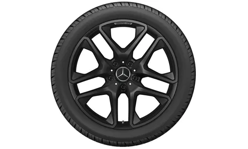 Колесный диск AMG 10J×21 ET33 для Mercedes-Benz G-Class 463, передняя и задняя оси, черный, матовый, 5 двойных спиц — фото 4